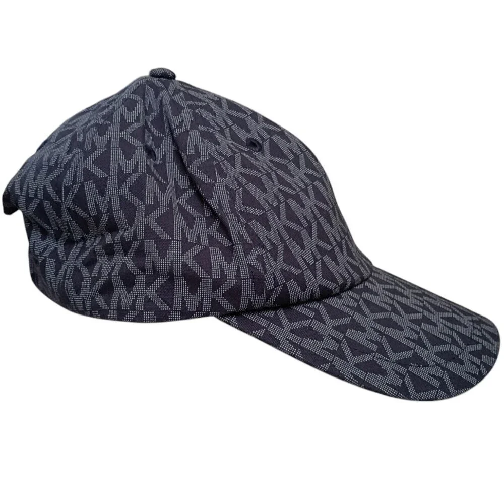 Michael Kors Women's Blue Cotton Adjustable Logo Cap - One Size